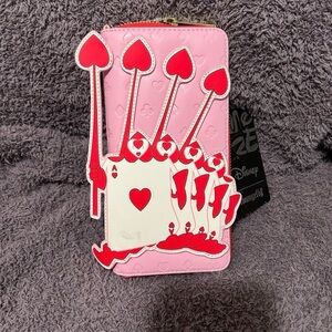 Disney Alice in Wonderland Pink and Red Card Soldiers Clutch